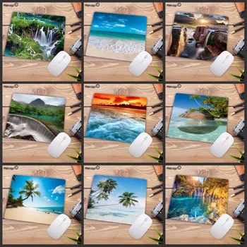 

Mairuige Beach Waterfall Gaming Speed Rubber Mouse Pad Mousepad Laptop PC Mousepad for DOTA 2 LOL CSGO Play gamer 18X22CM Mat