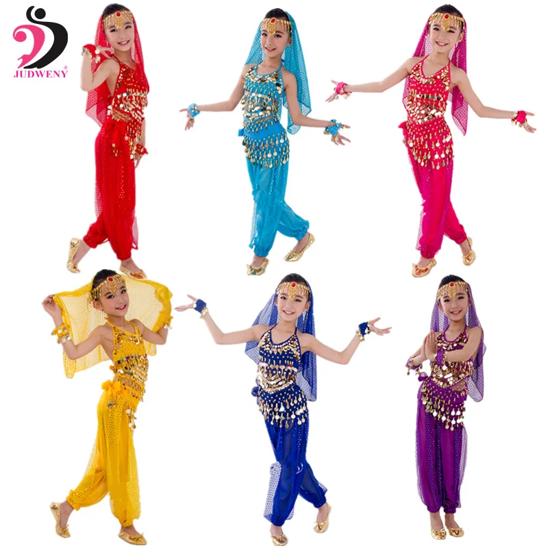 Kids Belly Dance Costumes Set Oriental Dance Children Dresses India
