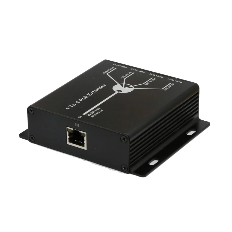 1-port 10/100M IEEE802.3at(power-in) до 4-ports IEEE802.3af(power-out) PoE удлинитель для POE ip-камеры системы