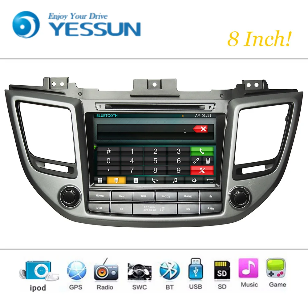 Sale Car DVD Player Android Wince System For Hyundai Ix35 2016 Autoradio Car Radio Stereo GPS Navigation Multimedia Audio Video 2