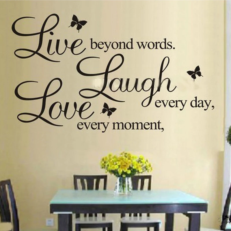 New Pvc Home Decor Wall Stickers Live Love Laugh Letters Transp New Pvc Home Decor Wall Stickers Live Love Laugh Letters Transp Waterproof Vinyl Quotes Decal In From Garden On Aliexpress