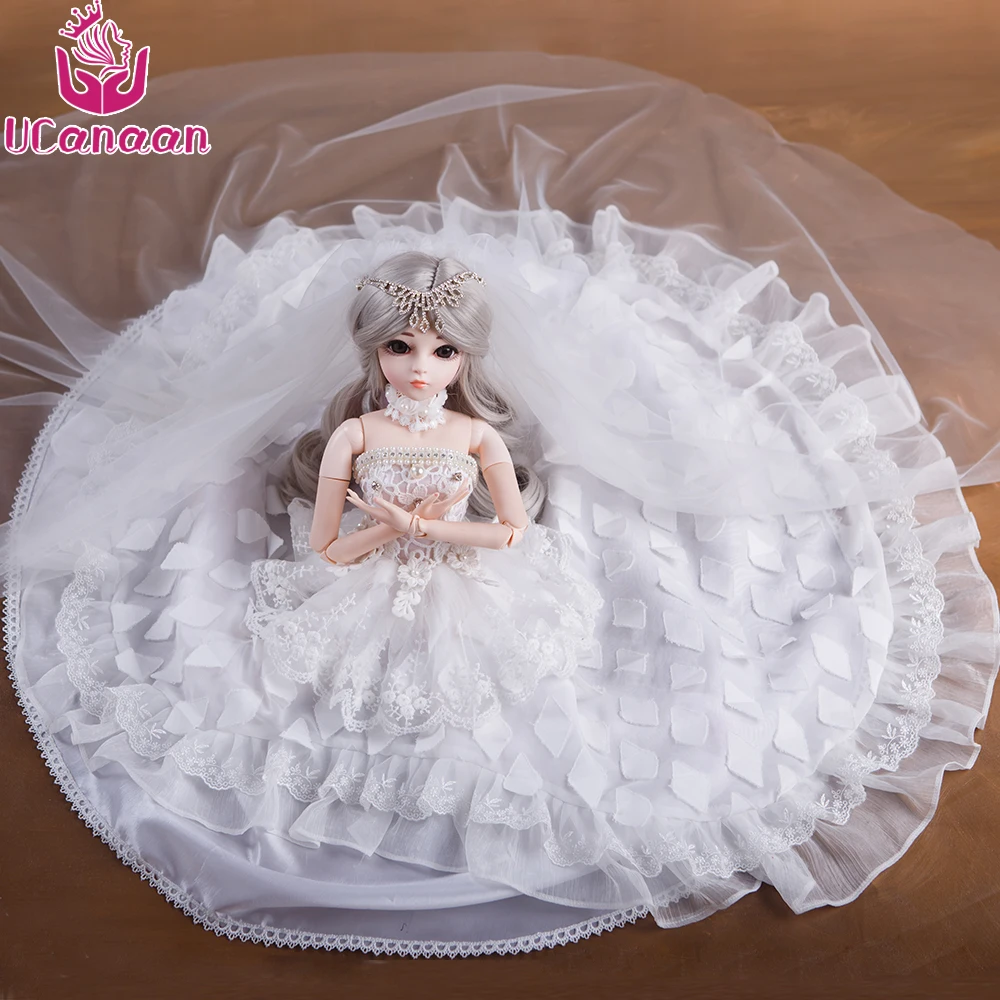 UCanaan 1 3 Gadis BJD Boneka Dengan Pakaian Sepatu Wig Makeup