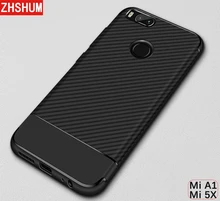 الفاخرة ألياف الكربون نمط حالة ل شياو mi mi A1 5X لينة سيليكون Tpu جراب هاتف 360 كامل عودة جراب هاتف شاومي mi 5X mi A1 كوكه(China)
