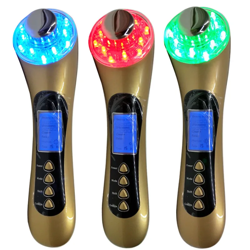 

Galvanic Spa Bio Microcurrent Skin Stimulation Ultrasound 3 Color Led Light Photon Rejuventor Facial Toning Beauty Device
