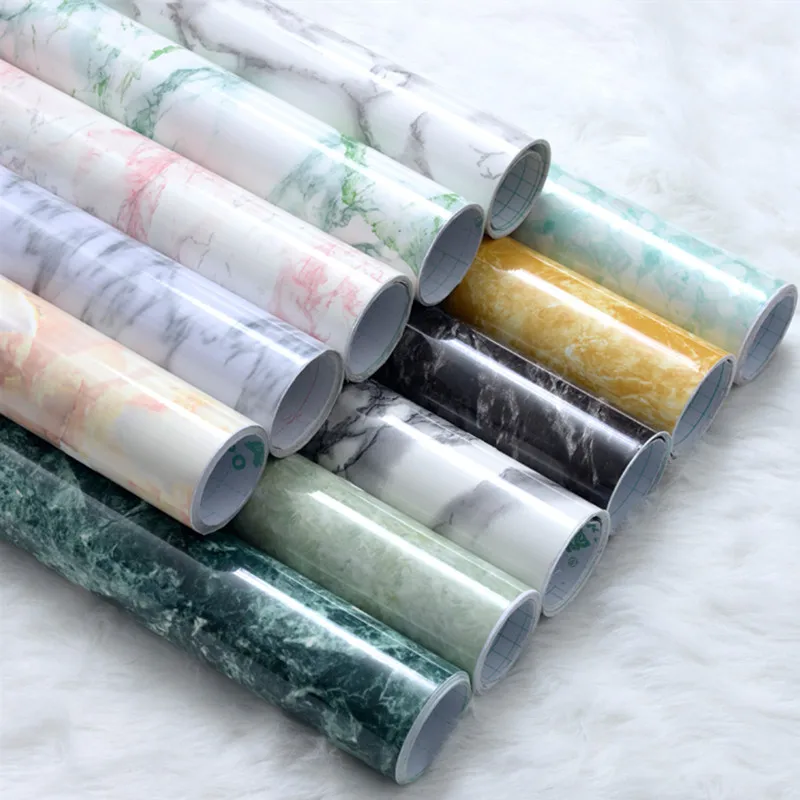 14colors 61cmx5m Marble Waterproof Vinyl Self adhesive Wallpaper wall