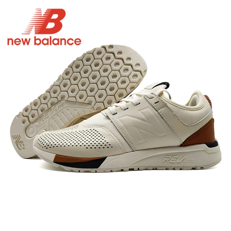 

Beige NEW BALANCE NB247 men's jogging shoes breathable Running Shoes Brown Black