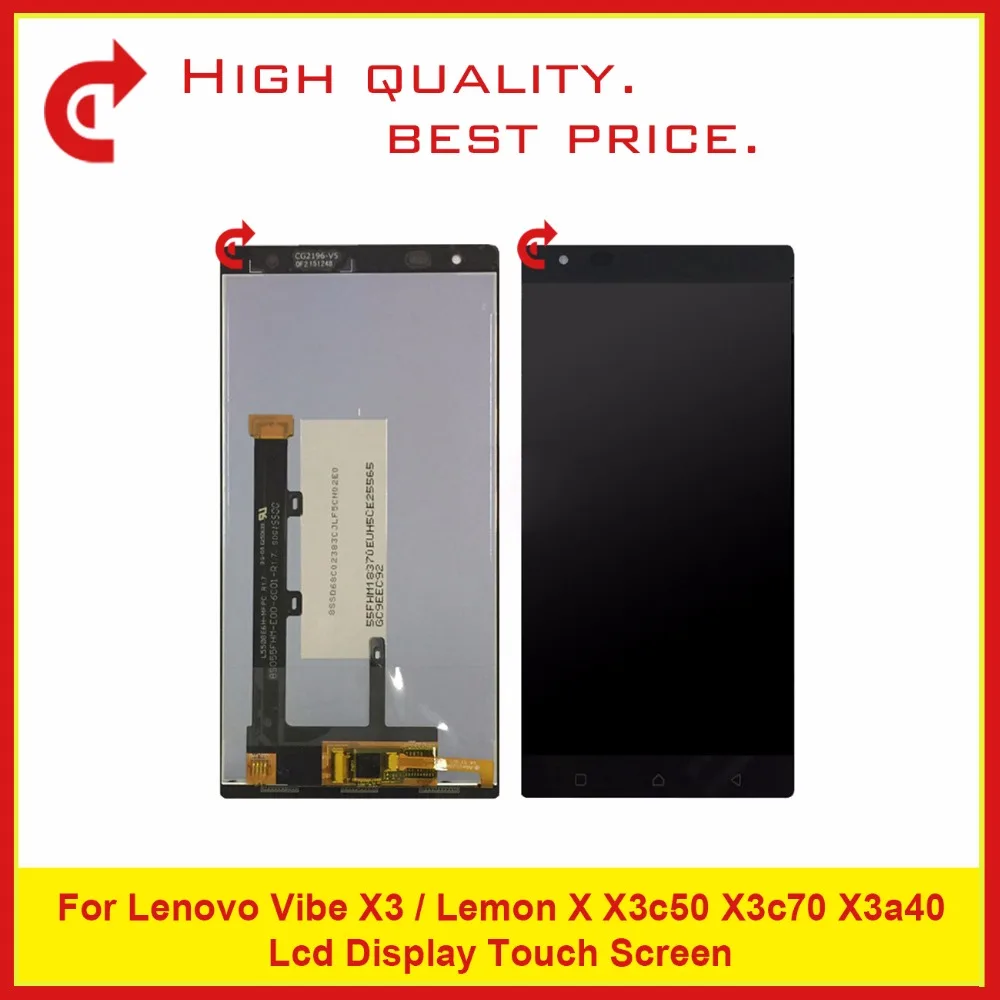 

High Quality 5.5" For Lenovo Vibe X3 Lemon X X3c50 X3c70 X3a40 LCD Display With Touch Screen Digitizer Sensor Panel Assembly