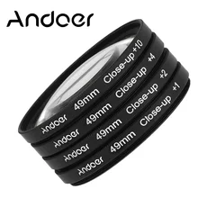 Andoer 49mm Macro Close-Up Filter Set + 1 + 2 + 4 + 10 con il Sacchetto per Nikon Canon Sony Dslr