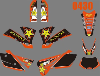 

3M 4 STYLES TEAM GRAPHICS BACKGROUNDS DECALS STICKERS FOR KTM EXC 2004