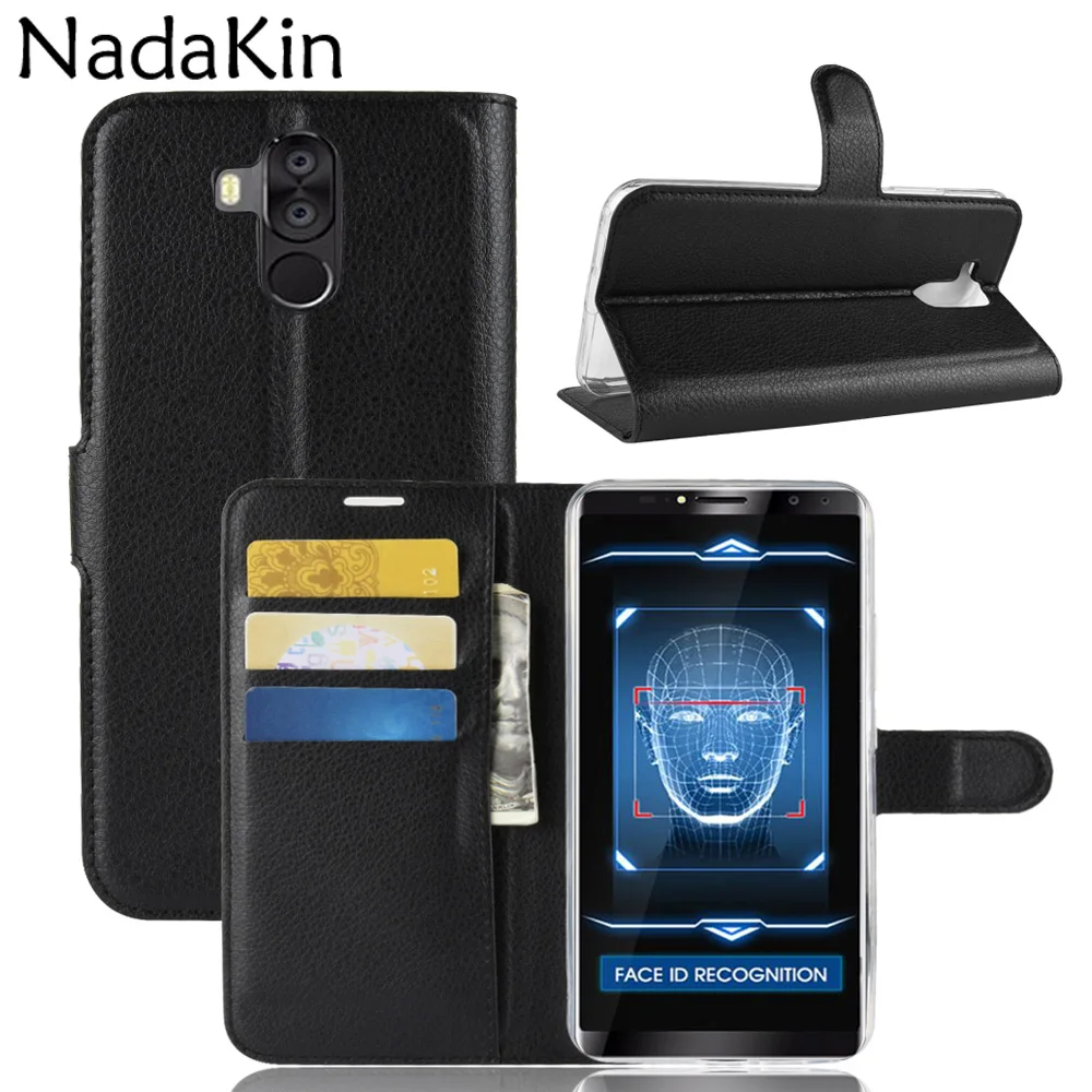 

For Oukitel K5 K6 Flip Book Case Cover Wallet Card Money Pockets Leather Phone Shell Anti Dust Scratch Litchi Texture