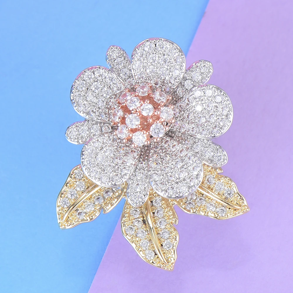 

missvikki Trendy Cufflinks Tie Clip CZ Rhinestone Exquisite Cute Brooches For Women Crystal Fashion Wedding Engagement Jewelry