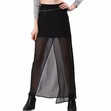 Sexy Summer Long Maxi Midi Adult Tulle Black Gothic High Waist Women Sun Skirts Female Lady