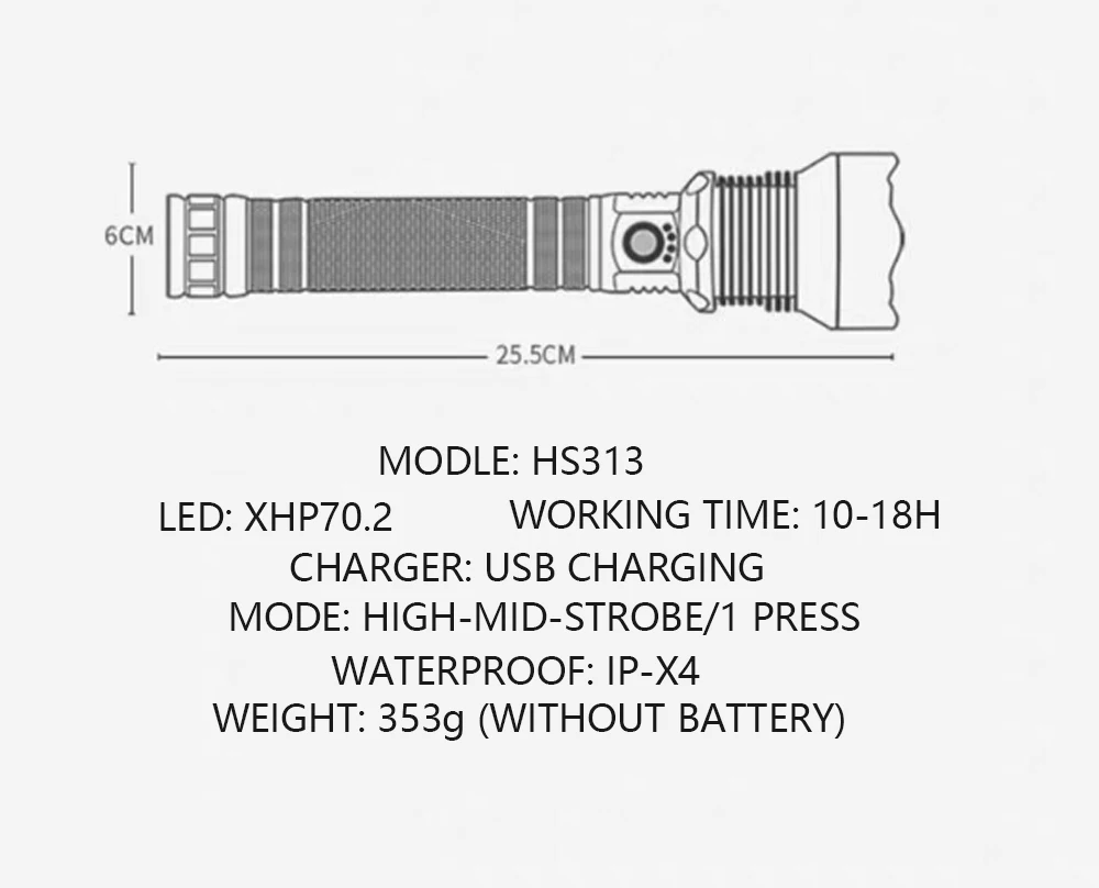 250000 Lumens Xhp90.2 Mais Poderosa Lanterna Led Usb Zoom Tático Xhp50 18650 ou 26650 Bateria Recarregável da Tocha Luz Mão 2 Anos de Garantia - Substituição Danificada de Graça 6 usb Zoom Tático xhp50 18650 ou 26650