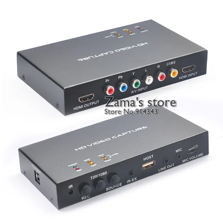 1080P HDMI Video Capture Card, PRO AV / YPbPr Recorder Box , H.264