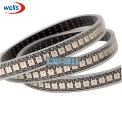 144 Пиксели 1 м светодио дный s WS2812B 2812 WS 2812 светодио дный чип WS2811 IC Digital 5050 SMD RGB Светодиодные ленты DC5V