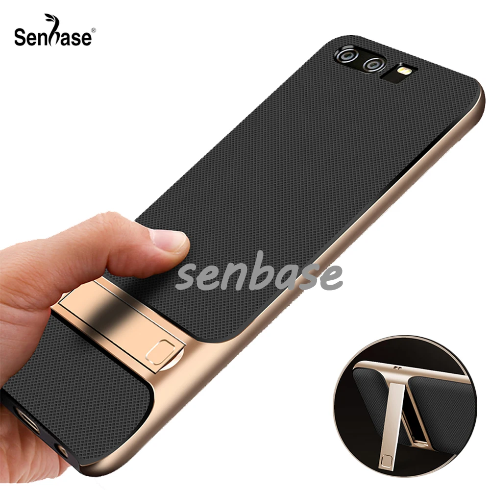 

For Huawei Honor 9 Case 5.15 inch Luxury PC+TPU hybrid Stent Back Cover Cases For Huawei Honor 9 STF-L09 Stand Phone Case