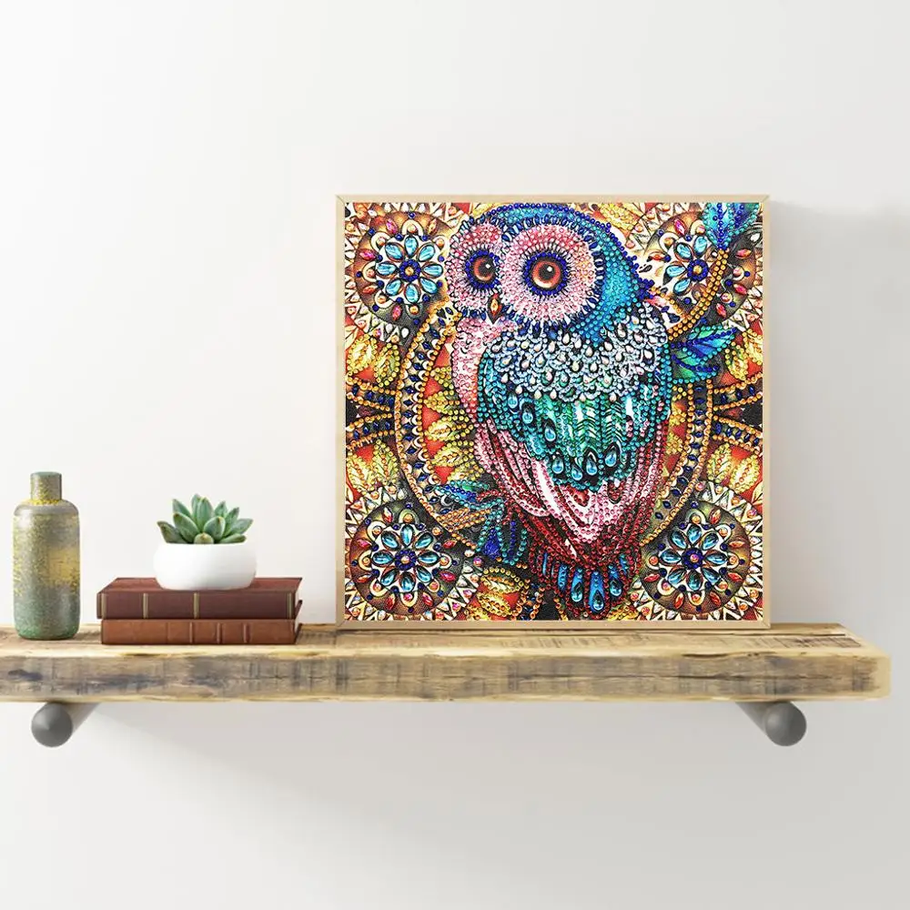 Owl 5D Special Shaped Diamond Painting Embroidery Needlework Rhinestone Crystal Cross Craft Stitch Kit DIY | Дом и сад