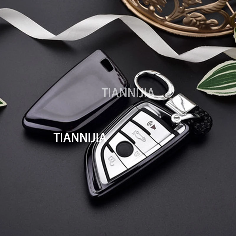

Top quality Car Key Case Key Cover Key ring Protector for BMW X5 F15 X6 F16 G30 7 Series G11 X1 F48 F39 Accessories Car Styling