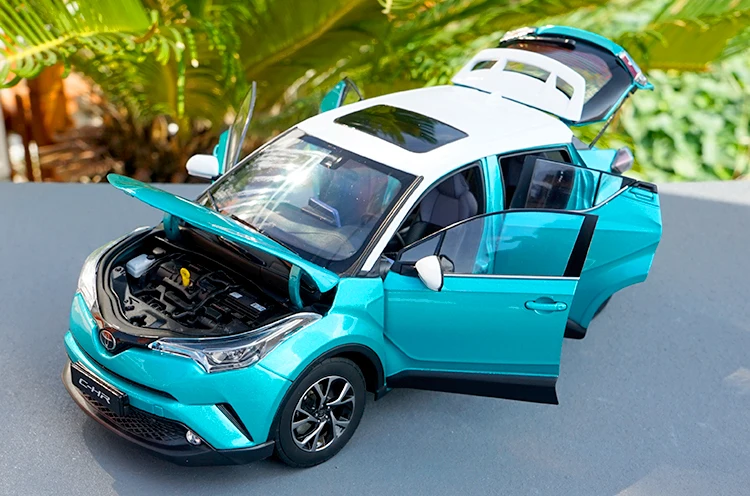 6 цветов 1:18 TOYOTA C-HR модель из цинкового сплава, высококачественная металлическая коллекция и Подарочная модель автомобиля украшения