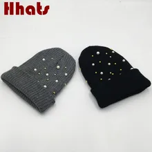 Который в душ кабель трикотажные женские жемчужные шапочка толстые теплые зимние женские шапка Сутулиться тюрбан шапка довольно Skullies