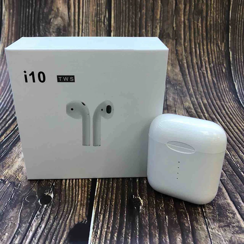 

i10 TWS Double Mini Airpod Wireless Bluetooth Earphone Earbuds With Charging Box Mic For Iphone7,8,X Samsung Android Xiaomi