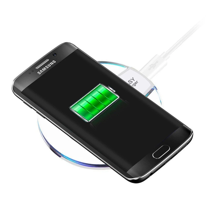 Универсальное беспроводное зарядное устройство Qi для samsung Galaxy S6 S7 Edge S8 Plus, 5 В, 2 А, зарядная док-станция для телефона