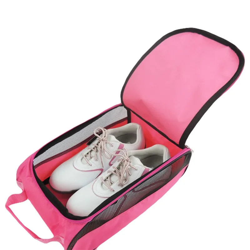 Golf Shoe Bag Durable Golf Shoe Package Zipper Travel Carrier With Mesh Ventilation Golf