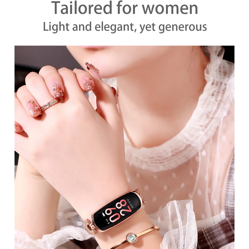 New Smart Watch Women IP67 Waterproof Heart Rate Monitor For Android IOS Phone Fitness Bracelet Smartwatch