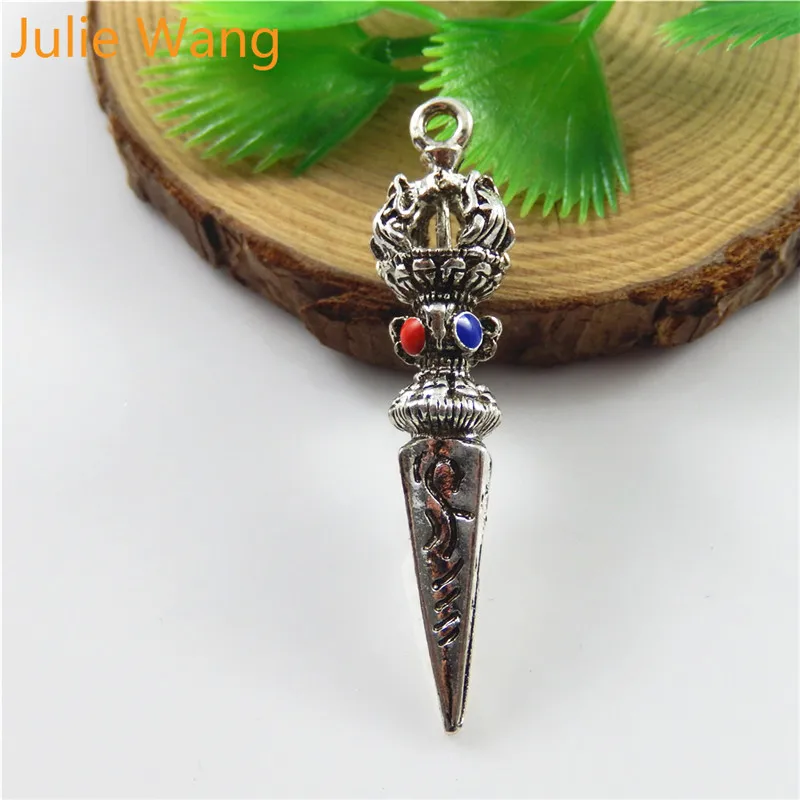 Julie Wang, 2 шт., античные серебряные подвески, креативные мечи, модель подвесных подвесок, Подвески для изготовления ювелирных изделий, серьги, ожерелье, аксессуар