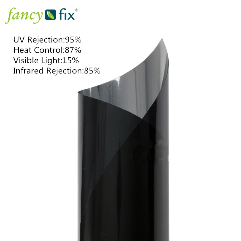 Fancy fix one way Window Film Black,Heat control Privacy Solar Window