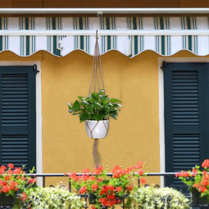 Вешалка для растений цветочный горшок вешалка для растений веревочные вешалки для помещений или уличные украшения 121,9 см 4 средних