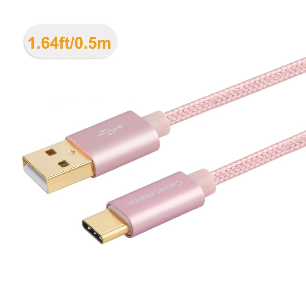 Кабель CableCreation Type-C/Type A розовый USB-C фута шнур для Huawei Samsung S20 S21 Xiaomi кабель USBC |