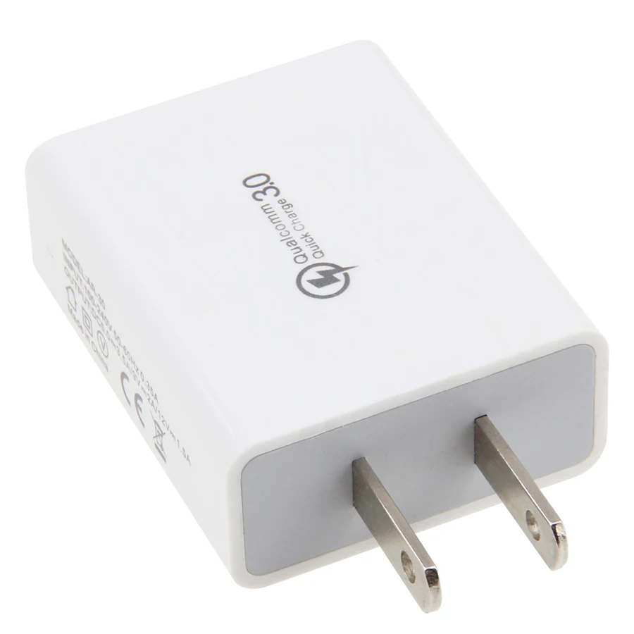 

50pcs Fast Charger US 12V 1.5A Quick QC 3.0 Travel Wall Charge Adapter for Xiaomi Samsung Mobile Phones