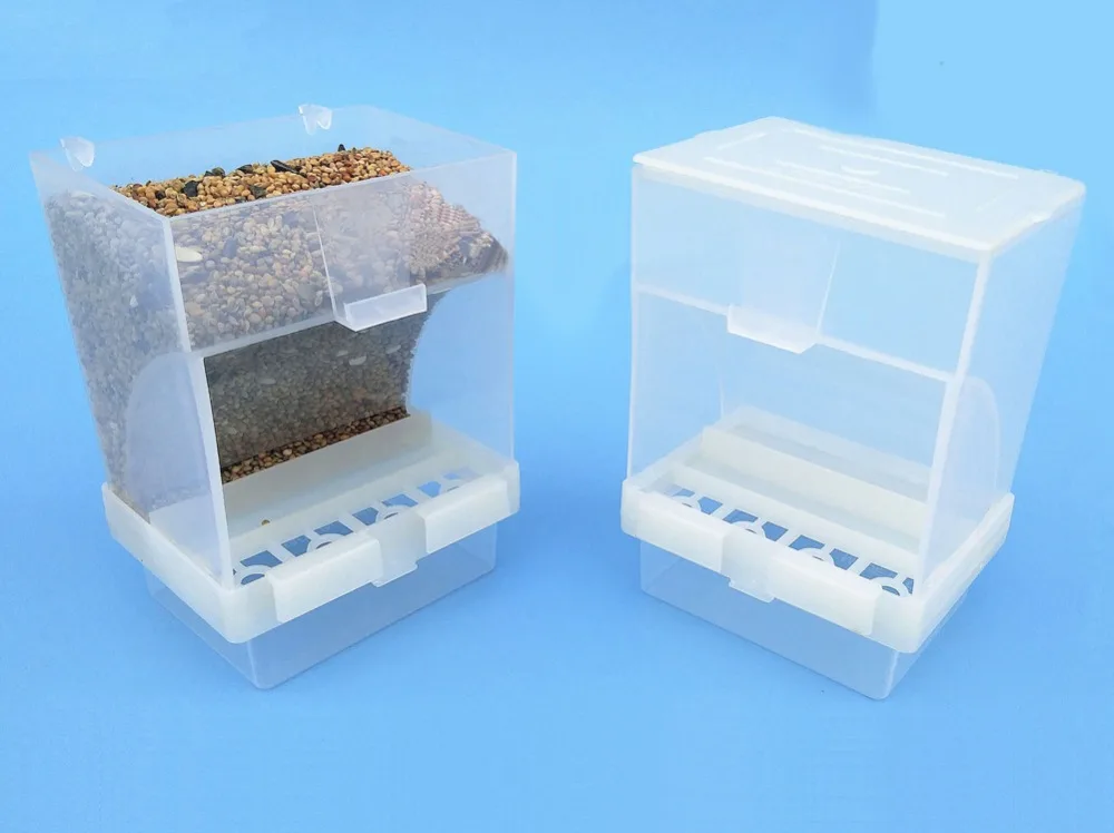 Parrot Feeder Bird Feeding Box Bird Cage Accessories Prevention Splash Pigeon Supplies 1 Pc