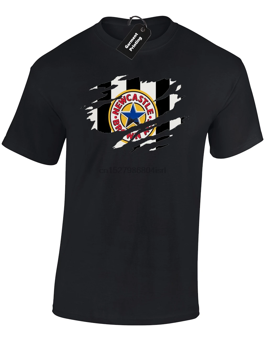 

RETRO FOOTBALL KIT 6 SLASH MENS T-SHIRT NEWCASTLE CLASSIC 90S TERRACES (COL)