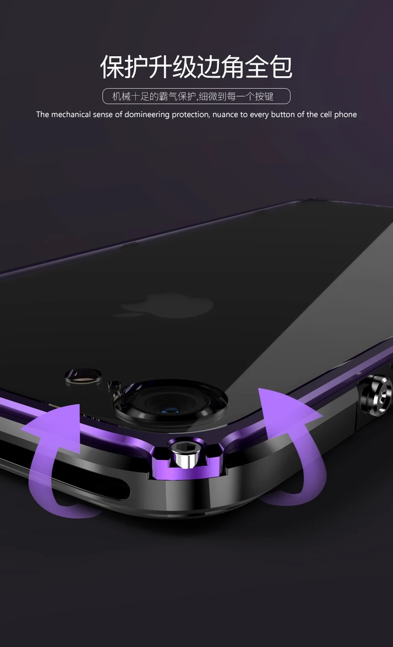 Bobyt роскошный корпус ударопрочный тонкий каркас чехлы для телефонов для apple iPhone XS MAX XR X 6 6S 7 8 Plus алюминиевый чехол металлический протектор