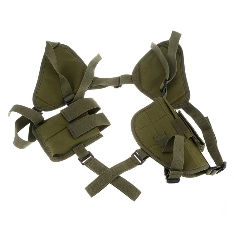 Скрытый регулируемый плечевой ремень военный тактический армейский Молле вертикальный с мешочком Пистолет Аксессуары для охоты на открытом воздухе сумки кобуры PP - Цвет: Зеленый цвет