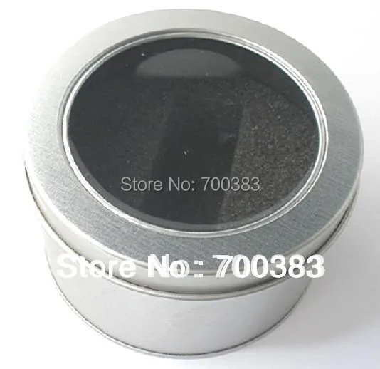 

5 Pieces Round USB box with window Metal packaging Transparent gift box D90xH60MM D3.55 x H2.37 inch Round Tin box with sponge