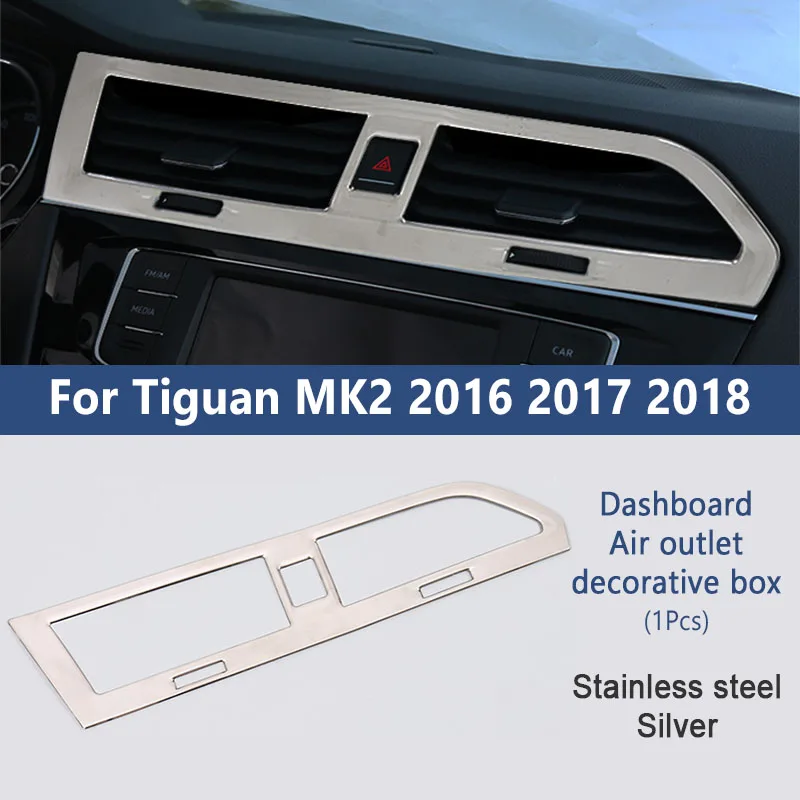 Автомобильный-Стайлинг для VW Tiguan для Volkswagen VW Tiguan 2 MK2 приборная панель воздуха переменного тока накладка наклейки Чехлы аксессуары - Название цвета: A