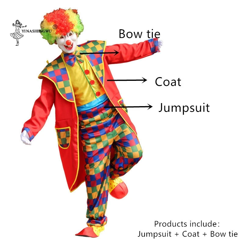 Костюмы Клоуна для косплея на Хеллоуин, для взрослых, озорной Арлекин, необычные, Fantasia Infantil, вечерние, карнавальные, 27 цветов, одежда для сценического Косплея - Цвет: 24