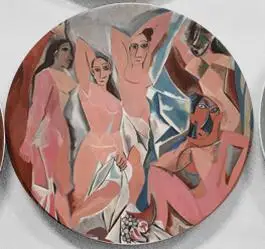 Pablo Picasso Les Demoiselles d'Avignon Cubism настенная подвесная декоративная тарелка художественное керамическое ремесло фоновое украшение - Цвет: E