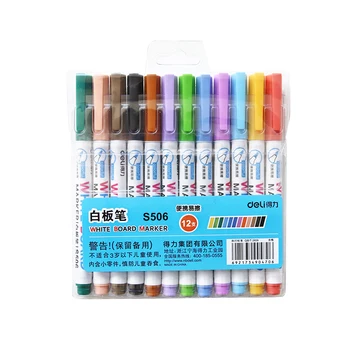 

72 pcs/Lot 12 Color whiteboard pen Erasable white board marker glass metal Office School supplies rotulador pizarra blanca FB960