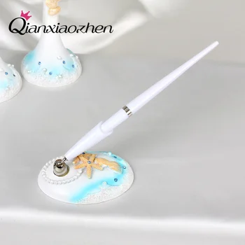 

Qianxiaozhen Beach Themed Starfish Resin Wedding Pen Set Wedding Decoration Wedding Supplies All For Wedding