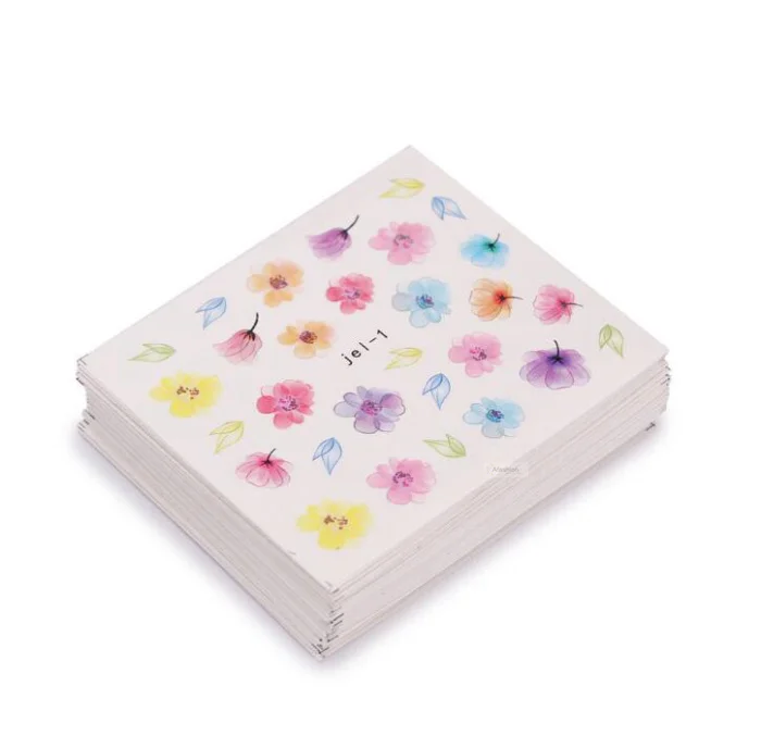 

48pcs Transfer 3D Nail Sticker Decal Manicure Mix Color Nails art Beauty design pattern Watermark stickers