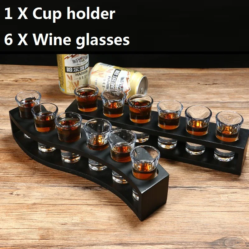 

OUSSIRRO Shot Glass 30ml White Wine Glass B52 Cup Holder Set Household L2137