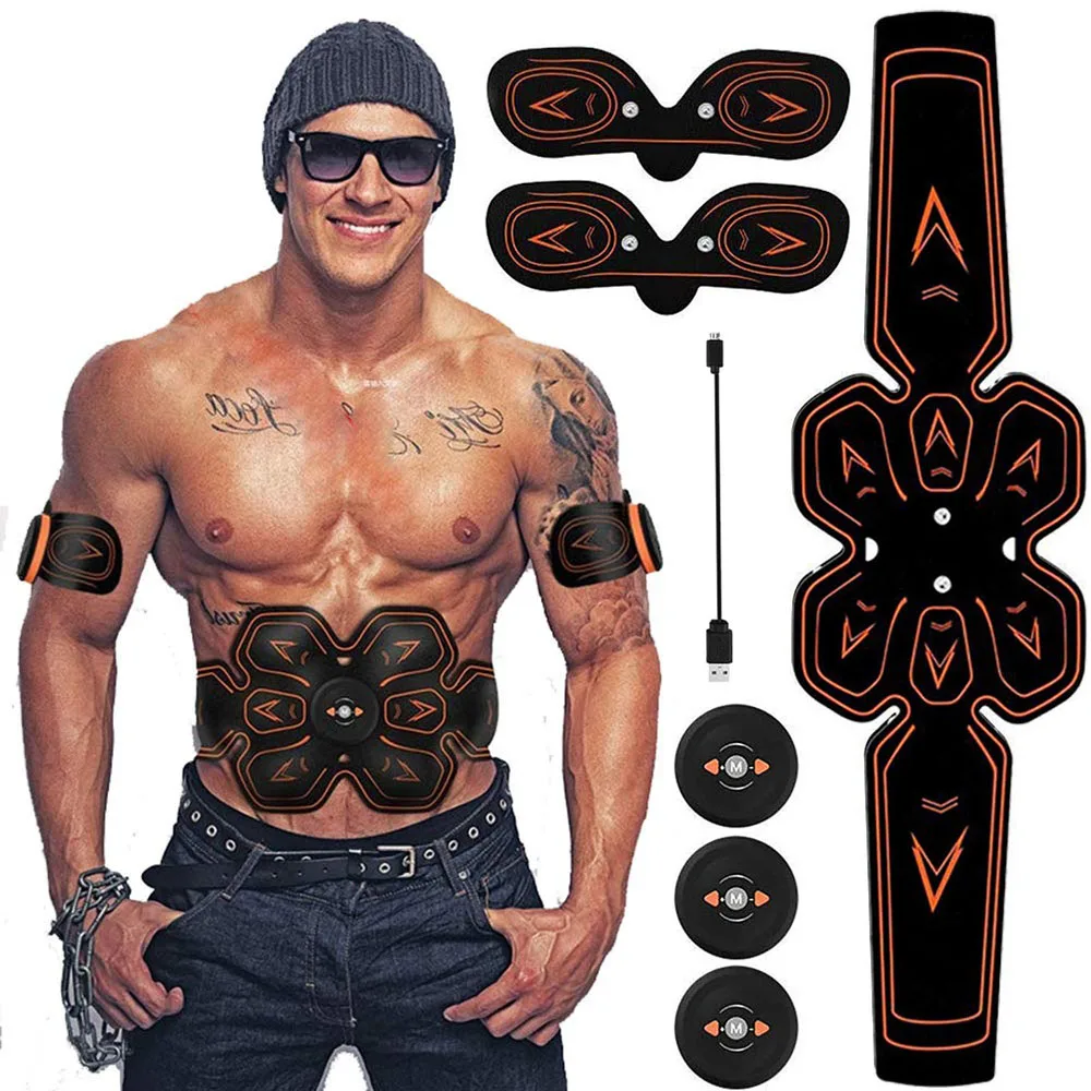 ABS Stimulator Muscle EMS Abdomen Muscle Trainer Toner Toning Belt Home Gym Office Fitness Arm/Leg Vibration Fitness Massager
