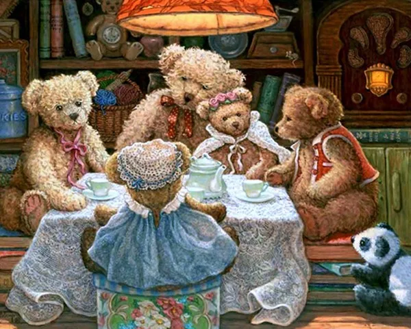 Image cross Stitch Crafts Diamond Paintings 5D mural picture Teddy Bear gifts diy bedroom Full Diamond souvenir Rhinestone