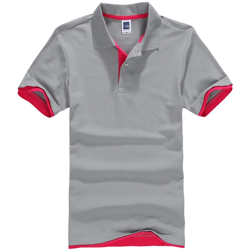 Новинка, Мужская брендовая рубашка поло для мужчин, дизайнерская мужская хлопковая рубашка поло с коротким рукавом, брендовая трикотажная рубашка для игры в гольф, теннис - Цвет: 6