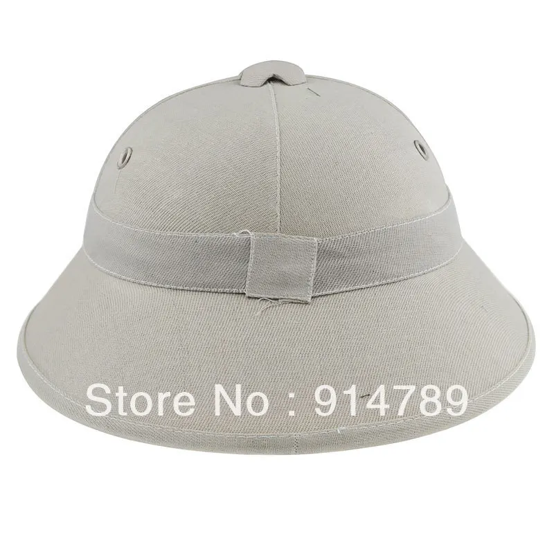  VIETNAM WAR ARMY HAT NVA VIETCONG VC PITH HELMET GRAY-33662