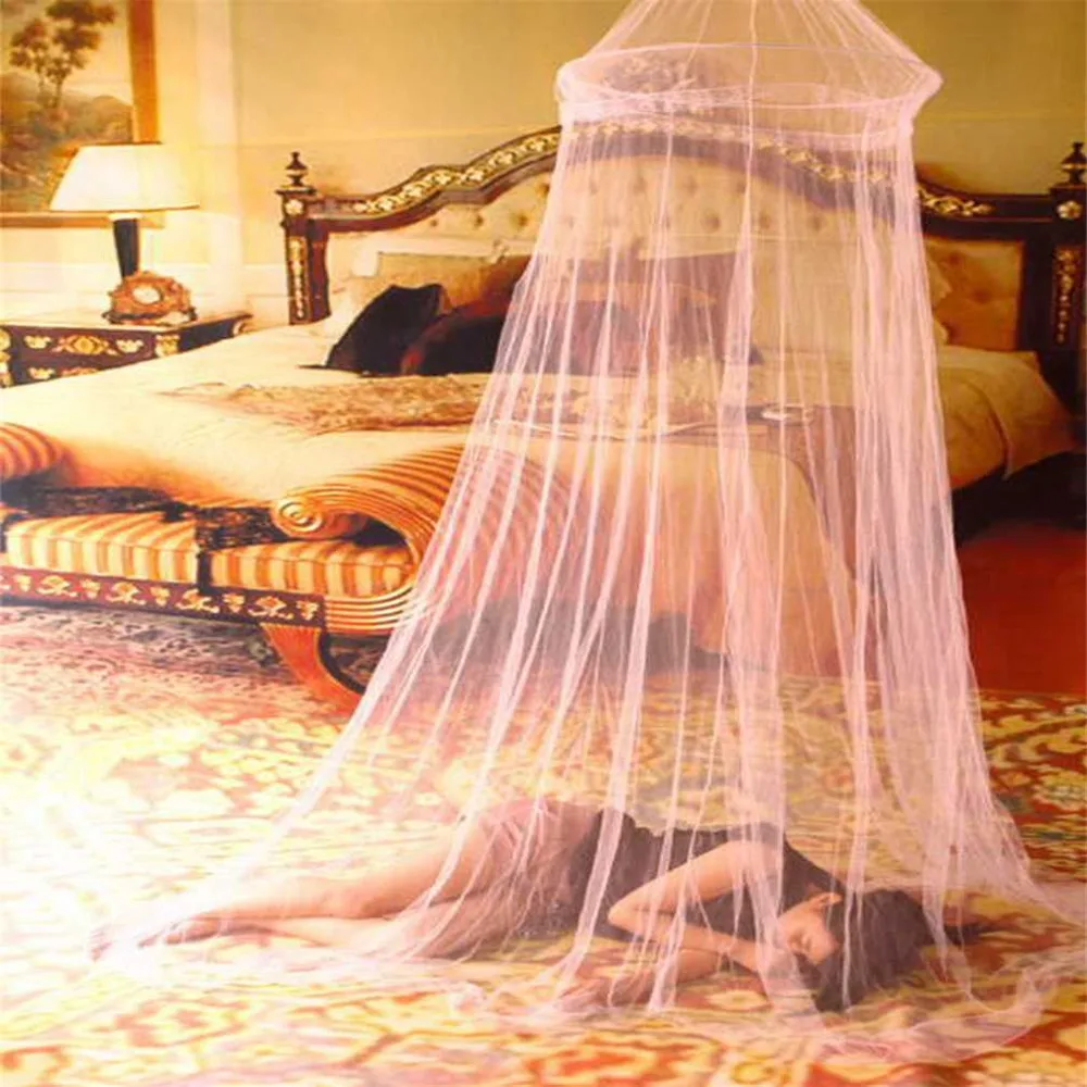 Универсальный элегантный круглый кружева насекомых навес балдахин занавеска купол полиэстер противомоскитная сетка на кровать мебель для дома